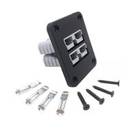 Offgridtec telaio da incasso doppio SB50 Anderson 90A, IP65 resistente all’acqua, plastica di alta qualità, montaggio con connettore Anderson 12V-24V DC per camper, barche, solare e sistemi, nero