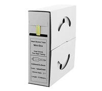 Offgridtec Tubo termoretraibile da 10 m, 4,8 mm, 2,4 mm, giallo/verde, scatola dispenser per auto 2:1
