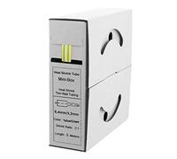 Offgridtec Tubo termoretraibile da 5 m, 6,4 mm > 3,2 mm, giallo/verde, scatola dispenser per auto 2:1