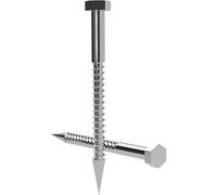 Offgridtec Viti per legno esagonali in acciaio inox M8 DIN571, lunghezza 200 mm, 100 pezzi