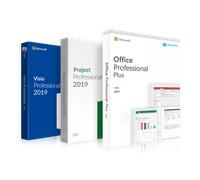 Office 2019 Professional + Project 2019 Professional + Visio 2019 Professional Pacchetto