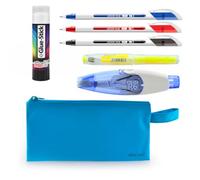 office box Astuccio portapenne piatto con ampio scomparto interno, chiusura con cerniera. Materiale lavabile e resistente, realizzato in poliestere by Colorline., blu chiaro + confezione, Colorline