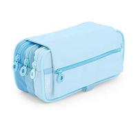 office box Astuccio triplo Blush Pastel el el Original- Porta matite a 3 grandi sezioni con chiusura a cerniera, tasche multiple, orari e identificatore., blu, Moderno
