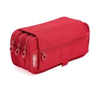 office box Astuccio Triplo Orginal - Porta Matite a 3 scomparti con cerniera, Molteplici Tasche, Orario e Identificatore e Striscia da portare nel tuo Trolley by Colorline, rosso, 8.66 x 4.33 x 3.54