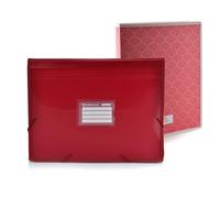 Office Box - Confezione ritorno a Cole: raccoglitore classificatore a 12 divisioni, visualizzatori panoramici e 80 etichette + cartella 4 anelli 25 mm, qualità per tutto il corso by Colorline. (Rosso+