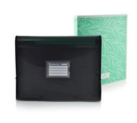 Office Box - Confezione ritorno a Cole: raccoglitore classificatore a 12 divisioni, visualizzatori panoramici e 80 etichette + cartella 4 anelli 25 mm, qualità per tutto il corso by Colorline. (Nero +