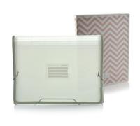 Office Box - Confezione ritorno a Cole: raccoglitore classificatore a 12 divisioni, visualizzatori panoramici e 80 etichette + cartella 4 anelli 25 mm, qualità per tutto il corso by Colorline. (Grigio