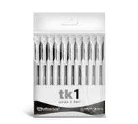 Office Box Penna a sfera TK1 con punta in metallo e corpo triangolare in Soft Touch che scrive oltre 1 km (confezione da 20 nero)