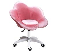 Office Chair Gaming Chair Computer Chair Computer Chair 360° Swivel Height Adjustable Petal Look Velvet Fabric Thickly Padded Seat Cushion with Wheels and Lift for Home Office to Pursue Happiness