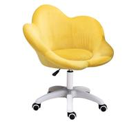 Office Chair Gaming Chair Computer Chair Computer Chair 360° Swivel Height Adjustable Petal Look Velvet Fabric Thickly Padded Seat Cushion with Wheels and Lift for Home Office to Pursue Happiness