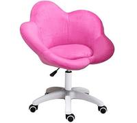 Office Chair Gaming Chair Computer Chair Computer Chair 360° Swivel Height Adjustable Petal Look Velvet Fabric Thickly Padded Seat Cushion with Wheels and Lift for Home Office to Pursue Happiness