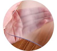 Office Chair Mat for Hard Floors 2mm PVC Translucent Non-Slip Protector High-Temperature Resistant 100x100cm Glass Mat for Home & Office Use