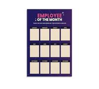 Office Decoration Canvas Print Employee Recognition Poster for Team Motivation and Workplace Appreciation Award Wall Art(Unframed,12x18inch(30x45cm))