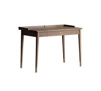 Office Desk Light Luxury Study Furniture PC Laptop Desk Simple Home Writing Desk Ash Wood Working Study Table with 2 Drawers And 3 Sides Baffle Brass Handle Laptop Desk (Table Length : 0.94 Meters)