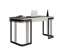 Office Desk Modern Light Luxury Study Room 1.1m 1.2m 1.4m 1.6m Rock Board Desk Minimalist Desk with Drawer for Home Office Large Monitor Stand Workstation Laptop Desk (Table Length : 1.6 Meters) (1.4