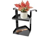 Office Desk Shelf - Cubicle Organizer, Shelf Storage Organizer, Adjustable Portable Metal Shelves with Heavy-Duty Support | Office Partition Storage Rack for Books, Plants, Desk Accessories