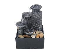Office Desktop Fountain Flowing Water Ornaments Indoor Landscape Furnishings Irregular Stones LED Light Fountain for Living Room