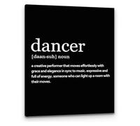 Office Living Room Dance Studio Decor Dancer Definition Wall Art Modern Minimalist Dance Quote Print Canvas Painting Artwork for Home Bedroom(Framed,08x12inch(20x30cm))