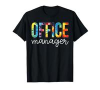 Office Manager Ritorno a Scuola Tie Dye Retro Rainbow Maglietta