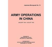 Office of Chief Military Hist Army Operations in China, January 1944 (Tascabile)
