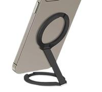 Office Phone Stand - Zinc Alloy | Adjustable Magnetic Smartphone Cradle | Foldable Desktop Phone Holder, Strong Load Bearing Mobile Rack for Car, Gym, Bedroom, Home, Indoor, Travel, Business Trip, Ta