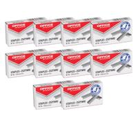 Office PRODUCTS 18071019-19 - Punti 10/5 argentati, 10.000 pezzi, 10 x 1000 pezzi/graffette standard zincate