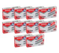 Office PRODUCTS 18072429-19 - Graffette per graffette, 24/8, argentate, 10.000 pezzi (10 x 1000 pezzi)
