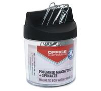 OFFICE PRODUCTS 18184421-99 - Portacarte magnetico rotondo con graffette, trasparente