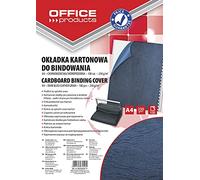 Office Products 20232525 - 11 Copertine per Rilegatura in Cartoncino, formato A4, 250 G/MQ, struttura in pelle, 100 pezzi, colore: blu scuro