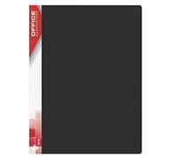 Office Products 21123011-05 - Cartellina portadocumenti in polipropilene, formato A4, 620µ, 30 buste trasparenti, colore: Nero