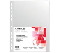 Office PRODUCTS 21141315-90 - Buste trasparenti in polipropilene, formato A4, grana 45 µm, 100 pezzi, trasparente