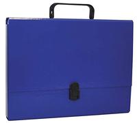 Office Products 21187811 - 03 Box per raccolta PP di plastica con manico e chiusura, A4, 5 cm, colore: blu scuro