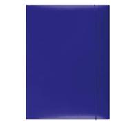 Office Products 21191131 - 01 Mappe Con Gomma Band in cartone, formato A4, grammatura 300 G/M², 3 valvole, Blu