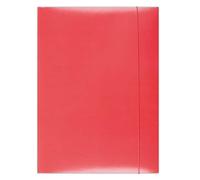Office PRODUCTS 21191141-04 - Cartellina con elastico in cartone, formato A4, grammatura 350 g/m², 3 alette, colore: Rosso