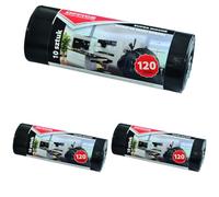 Office Products 22022232-05 - Sacchetti per la Spazzatura, 120 l, 10 Pezzi, in LDPE Extra Forti, per la Spazzatura, per L'Ufficio, Colore: Nero, Spessore della Pellicola: 24 μm (Confezione da 3)