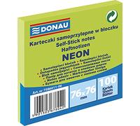 Office Products 7586011 - 06 bloczek samoprzy lepny Donau, 76 X 76 mm, 1 X 100 Kart., Neon, zielony Donau Foglietti Adesivi, 76 X 76 mm, 1 X 100 fogli, Neon, verde