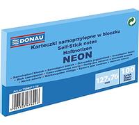 Office Products 7588011 - 10 bloczek samoprzy lepny Donau, 127 X 76 mm, 1 X 100 Kart., Neon, niebie Ski Donau Sticky Note, 127 X 76 mm, 1 X 100 fogli, Neon, Blu