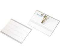 Office Products 8348000pl-degli tyfikator 99 CD, Z klipsem I agrafką, otwór Z Boku, Transpar entny Donau di namensschild, con morsetto, laterale aperta, morbida, pellicola trasparente