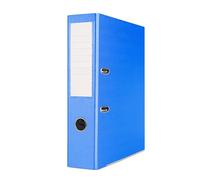 Office Products, confezione da 24 cartelline blu, formato A4, 75 mm, cartelline in cartone/plastica con fessure in polipropilene, protezione bordi in metallo