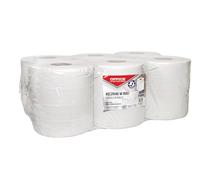 OFFICE PRODUCTS Maxi asciugamani di carta riciclata, per la casa, per l'ufficio, per la cucina, per il bagno, la toilette, la pulizia, l'igiene, 2 strati, 120 m, 6 pezzi, bianco