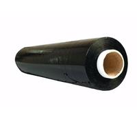 Office Products, pellicola elastica di colore nero, 1 rotolo/pellicola elastica a mano, 243 m - 50 cm/2,5 kg, 23 my, allungamento 150%, rotolo di pellicola estensibile, pellicola avvolgente e trasloco