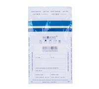Office Products, sacchetti di sicurezza, 50 pezzi, bianco, A5, 150 x 220 mm, a prova di espulsione, per il trasporto di contanti e oggetti di valore, numerati singolarmente