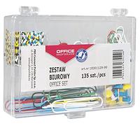 Office PRODUCTS - Set di 135 fogli di carta da lettere per ufficio, con scatola, per documenti, appunti, in metallo, per forniture per ufficio e scuola, colori assortiti