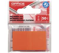 OFFICE PRODUCTS - Strisce adesive per indice, 10 pezzi x 50 fogli, 25 x 43 mm, arancione, etichette adesive standard per segnalibri
