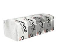 Office PRODUCTS ZZ - Asciugamani pieghevoli, riciclati, economici, per ufficio, per la casa, per il bagno, per la toilette, universali, efficienti, assorbenti, 1 strato, 4000 fogli, colore: Bianco