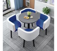 Office Reception Room Club Tavolo e sedia set, tavolo da pranzo e sedie per negoziazione, tavoli da sala per piccole conferenze, mobili per il salvataggio dello spazio, per lounge, soggiorno (colore: