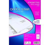 OFFICE STAR OS43657 - Confezione da 4000 etichette multiuso, 48,5x25,4 mm, bianco
