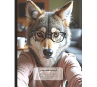 Office Wolf Composition Notebook: Taking a Selfie Doing Business | College Ruled with Margin Line, Book for Work or School, Writing, Journaling and ... for Professionals, Students and Animal Lovers