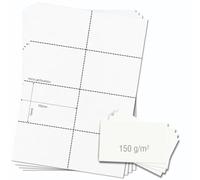 OfficeGear formato A7 cartoncini (25 fogli 200 card) 74x105mm stampabil per ricambio schedari indici indirizzari - Template gratuito