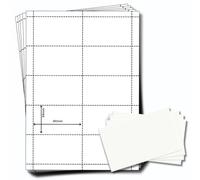 OfficeGear Ricariche perforate stampabili per badge identificativi (250 pezzi) 90 x 54 mm o 9 cm x 5,4 cm - bianco A4 150 g/m² - 25 fogli 250 carte per porta badge per conferenze
